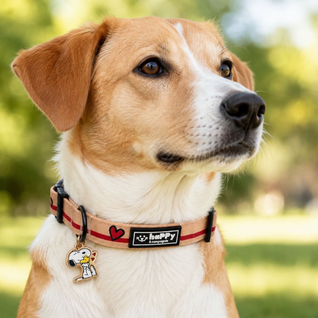 Hundehalsband-Snoopy-Beige-Mood