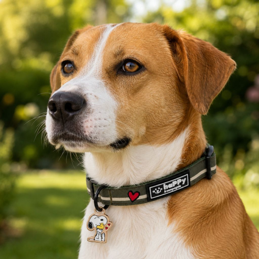 Hundehalsband-Snoopy-Khaki-Mood