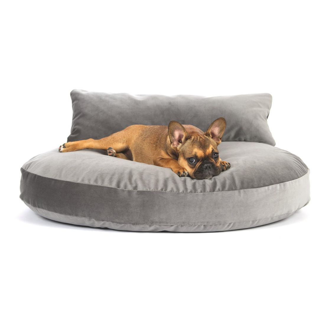 Hundekissen-Luna-Lounge-Oxford-Laboni-Grey-Hund2