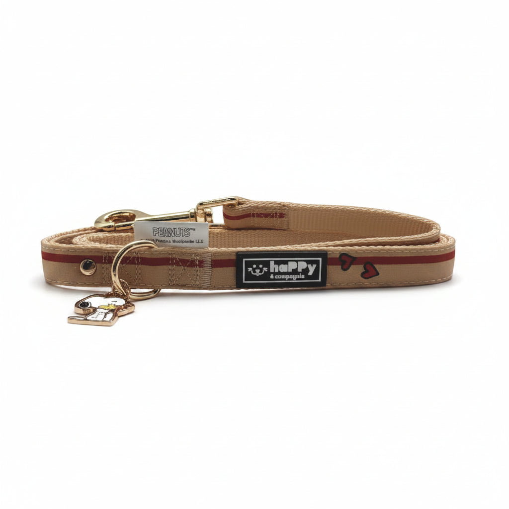 Hundeleine-Snoopy-Beige