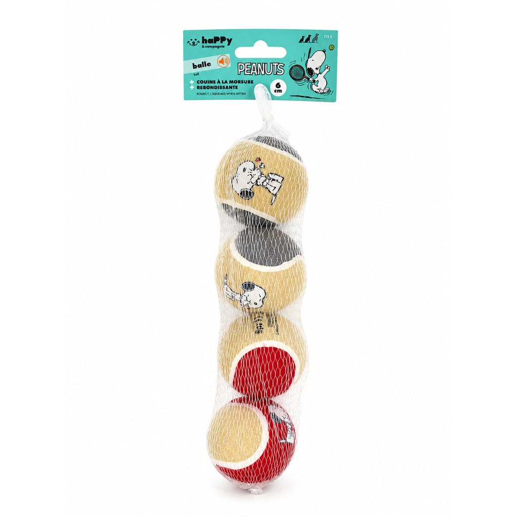 Hundespielzeug-Snoopy-Ball-4er