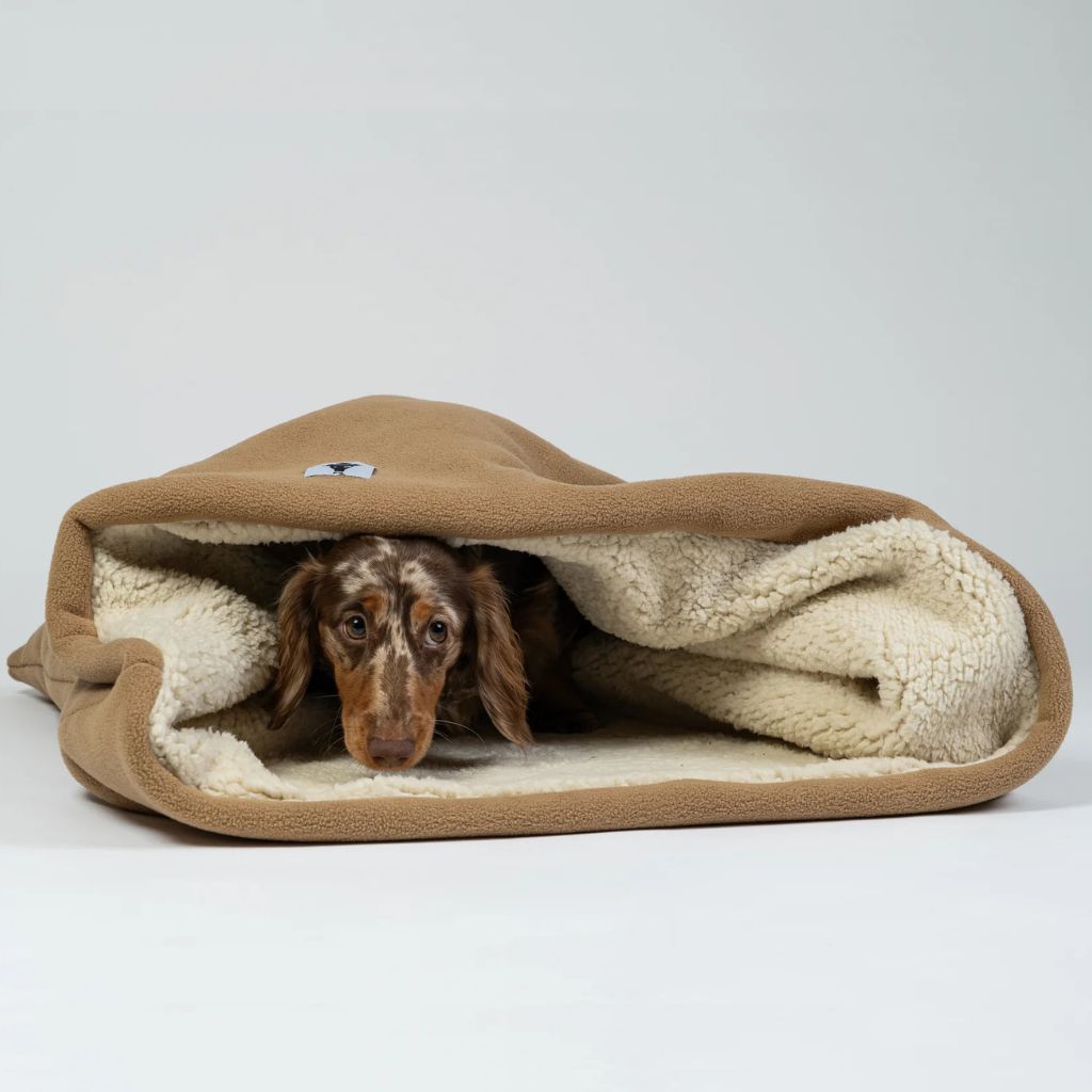 Karma-Hund-Teddy-Kuschelschlafsack-Beige-Mood5