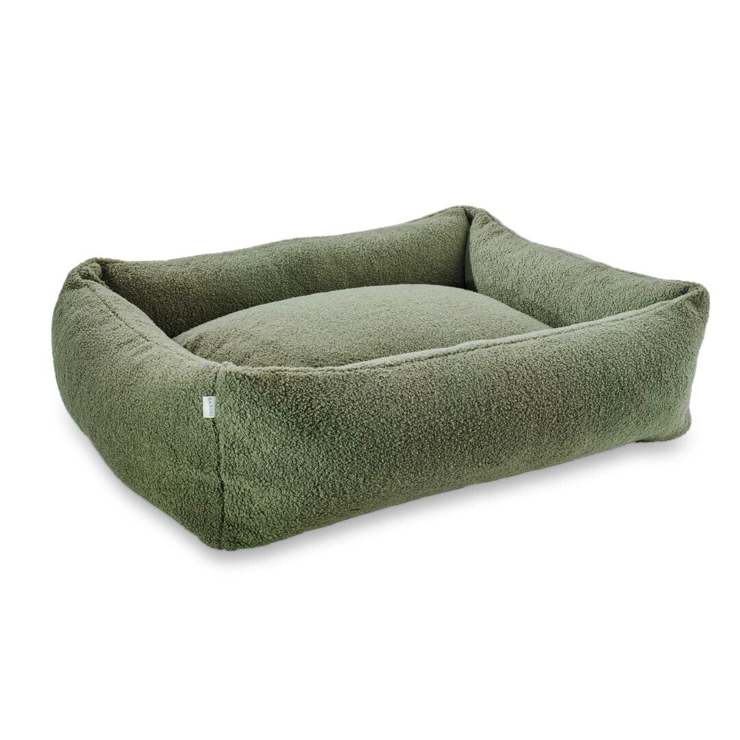 Laboni-Hundebett-Teddy-Boucle-Green