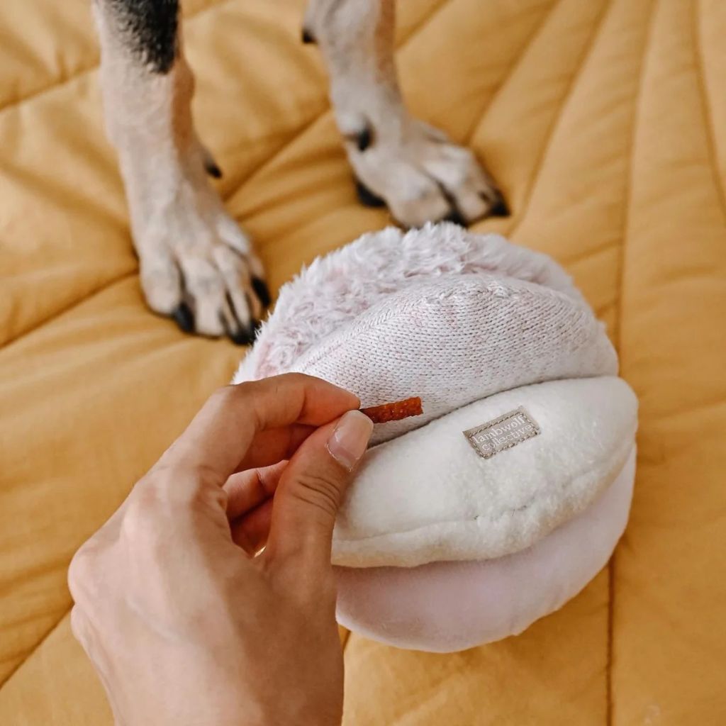 Lambwolf-Schnüffelspielzeug-Schnüffelball-Toto-Pink-Mood