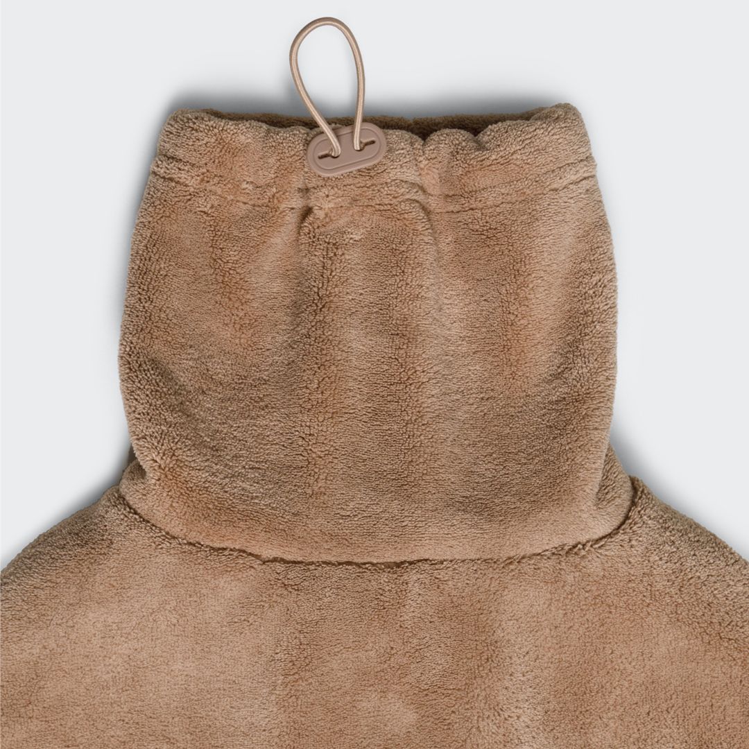 Paikka-Hundebademantel-Drying-Coat-Taupe-Kragen