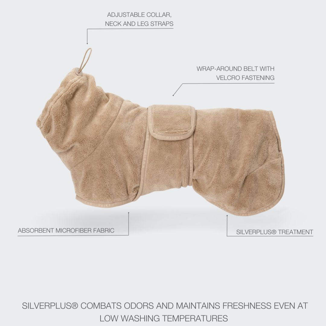 Paikka-Hundebademantel-Drying-Coat-Taupe-Vorteile