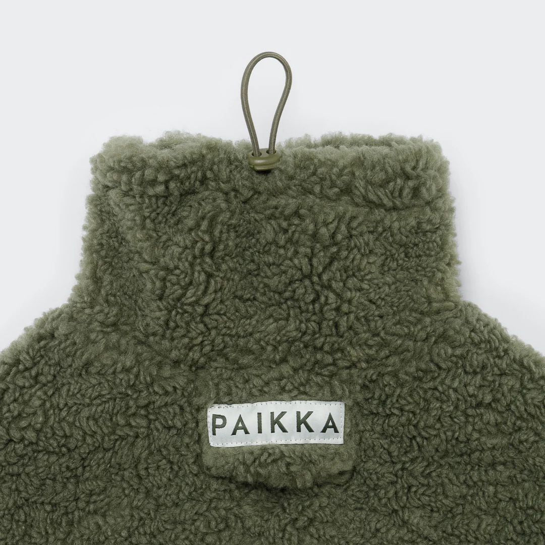 Paikka-Hundepullover-Sherpa-Olive-Detail2