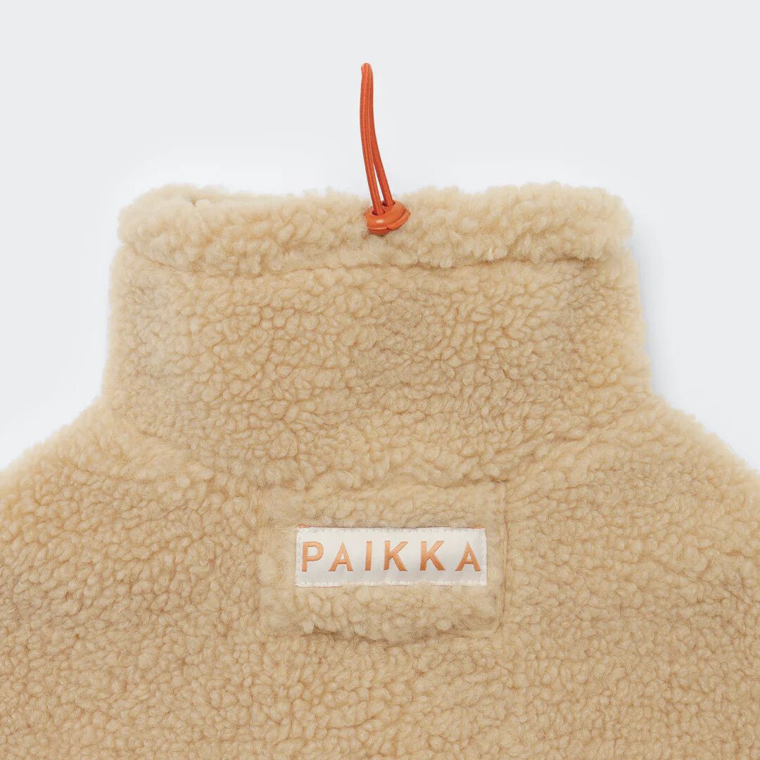 Paikka-Hundepullover-Sherpa-Taupe-Detail