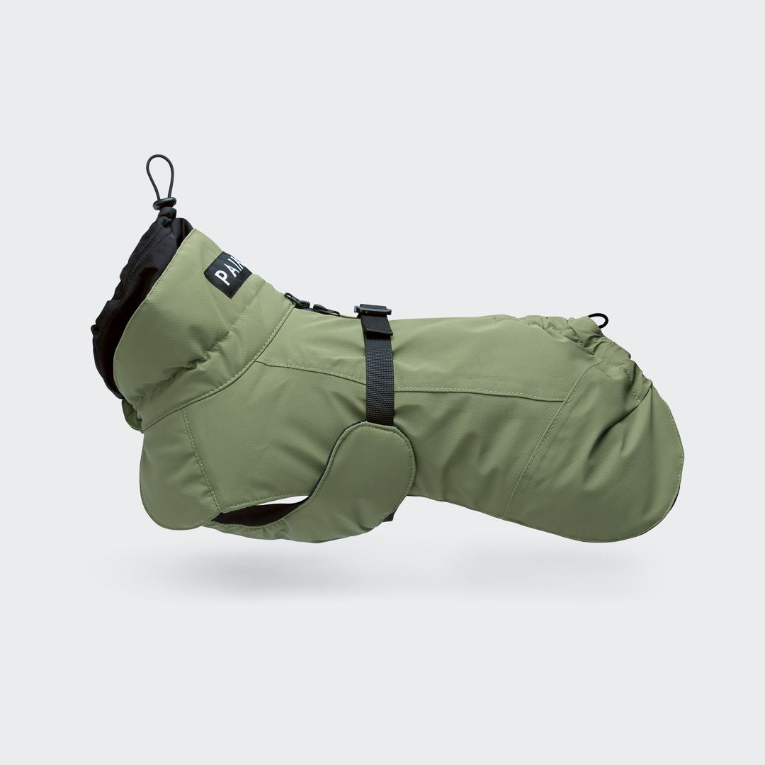 Paikka-Hundewintermantel-Seawool-Olive