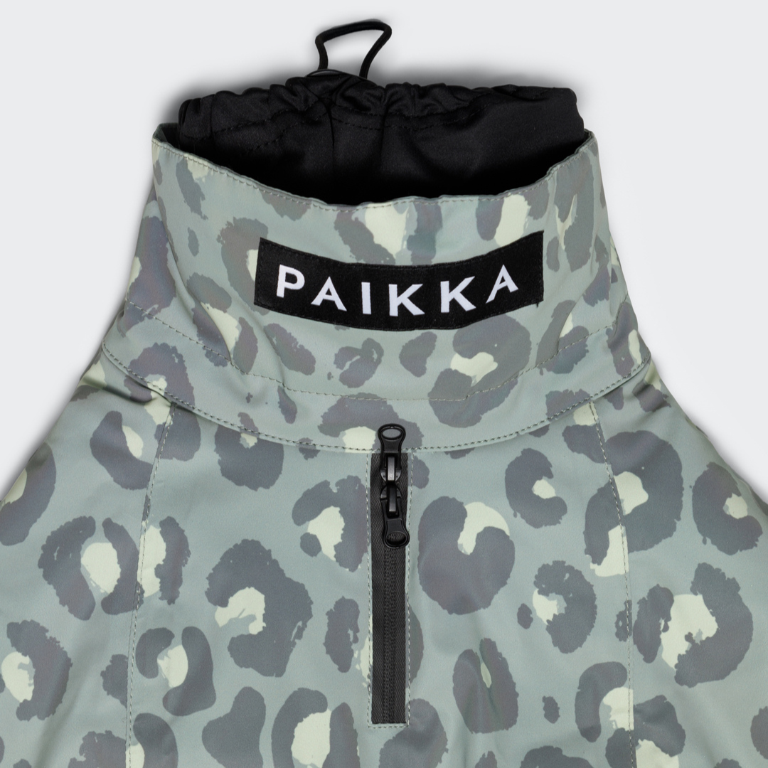 Paikka-Vollreflektierender-Hundewintermantel-Green-Leo-Kragen