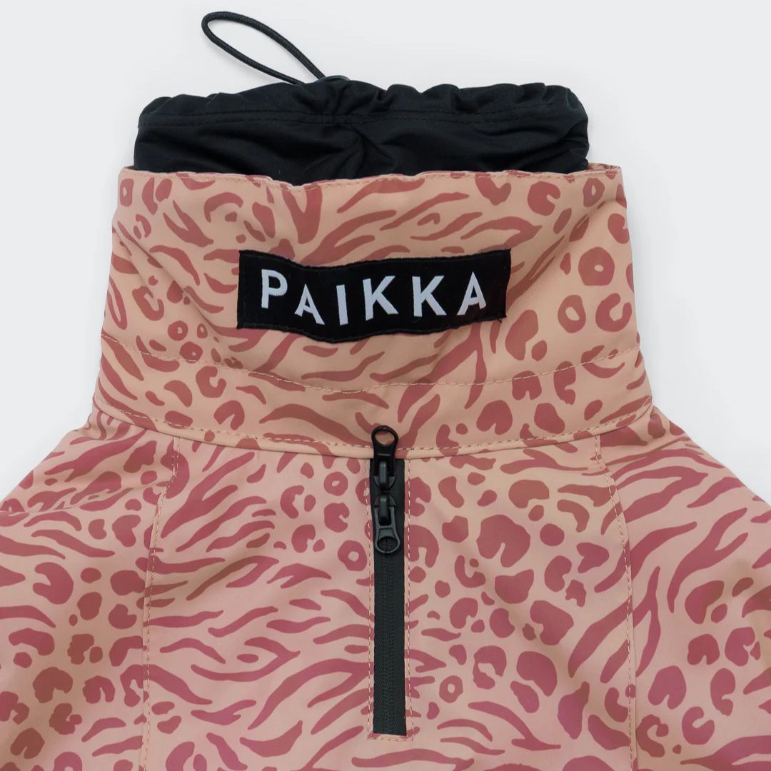 Paikka-Vollreflektierender-Hundewintermantel-Red-Mix-Detail2