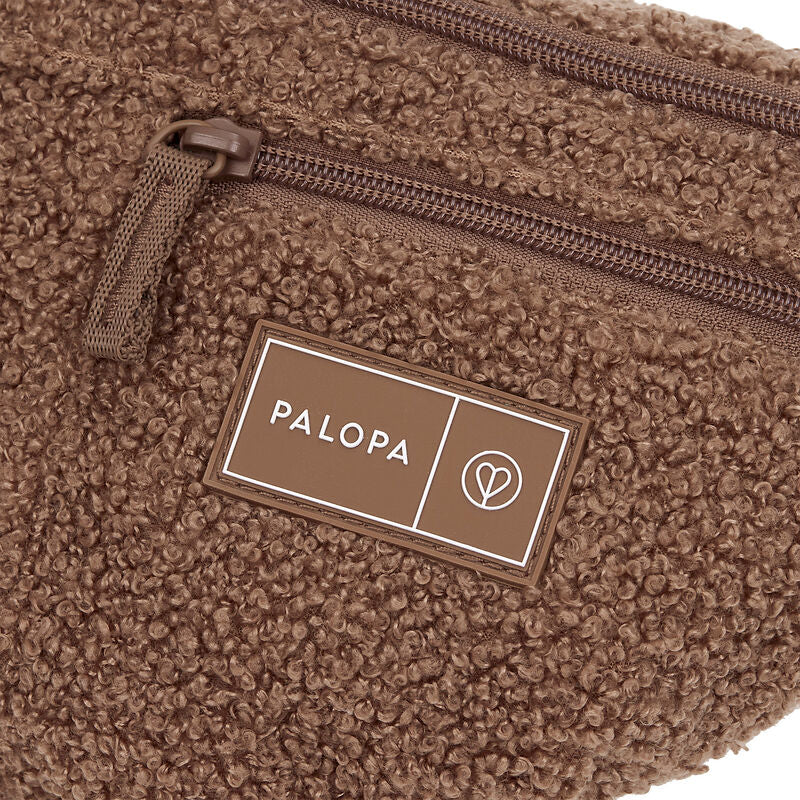 Palopa-Gassitasche-Emma-Teddy-Fleece-Braun-Detail