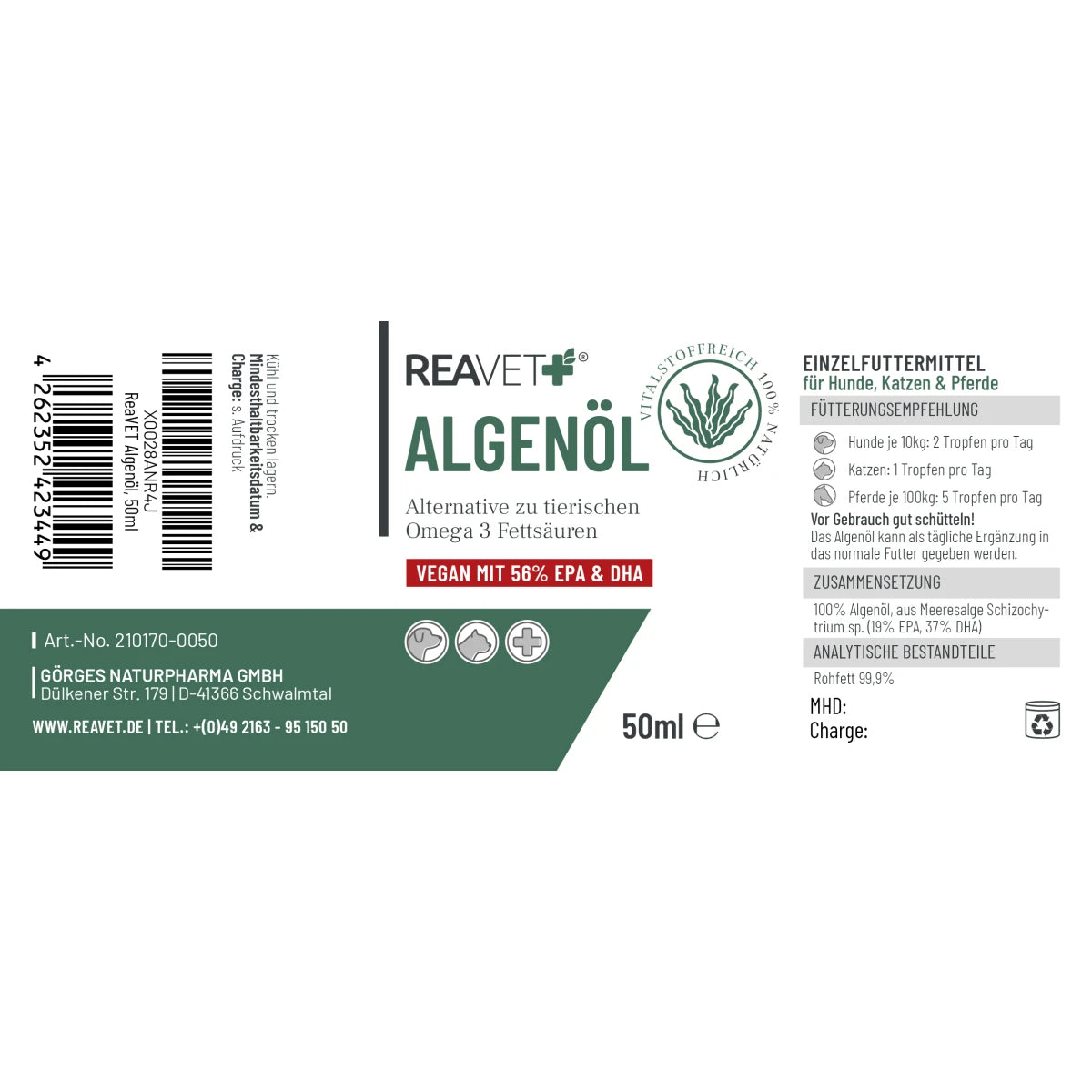 ReaVET-Algenoel-50ml-Etikett