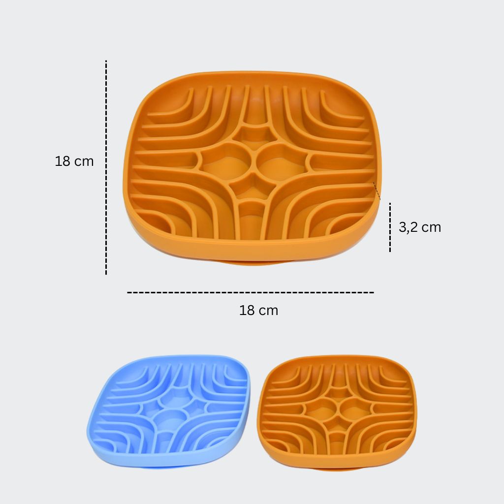 Schleckmatte-Slow-Feeder-Tasty-Sky-Blue-Amber-Größe