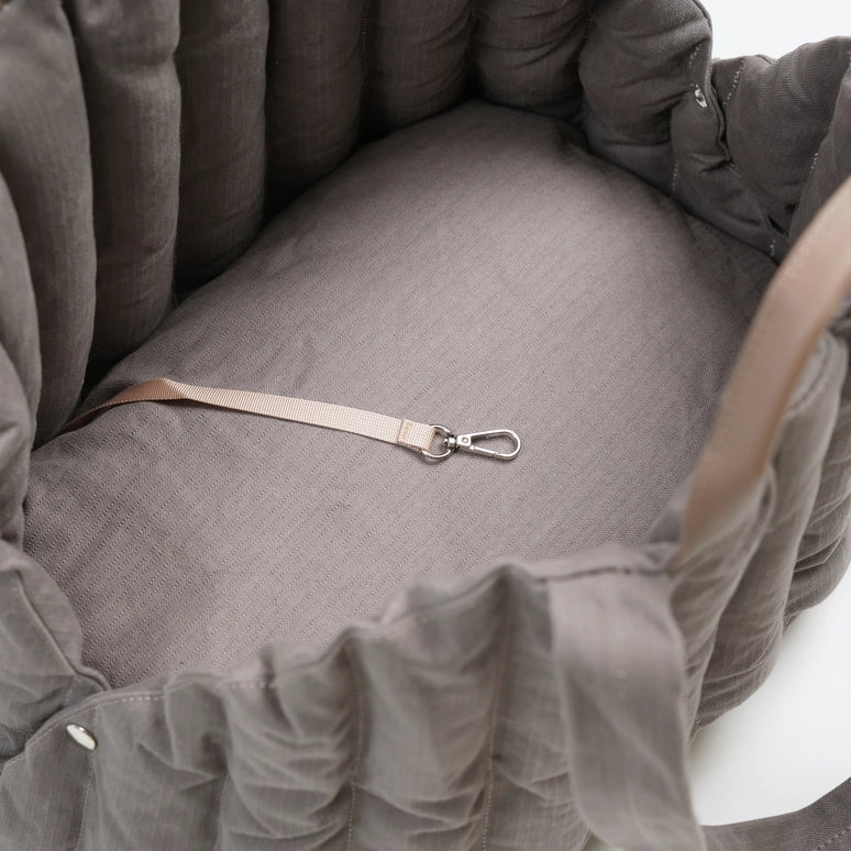 Staey-Hundetragetasche-Elva-Taupe-Detail