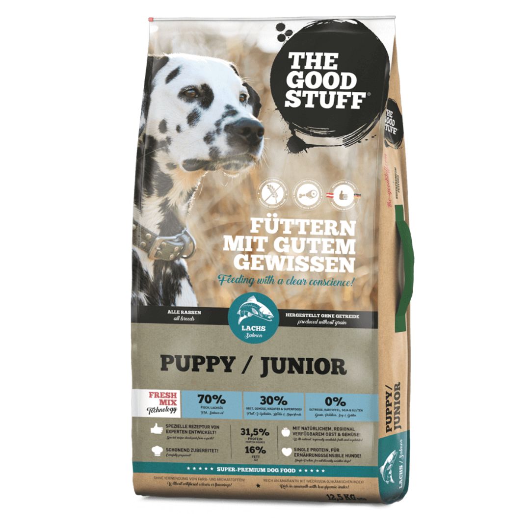 The-Goodstuff-Trockenfutter-Lachs-Junior-Puppy-12,5kg