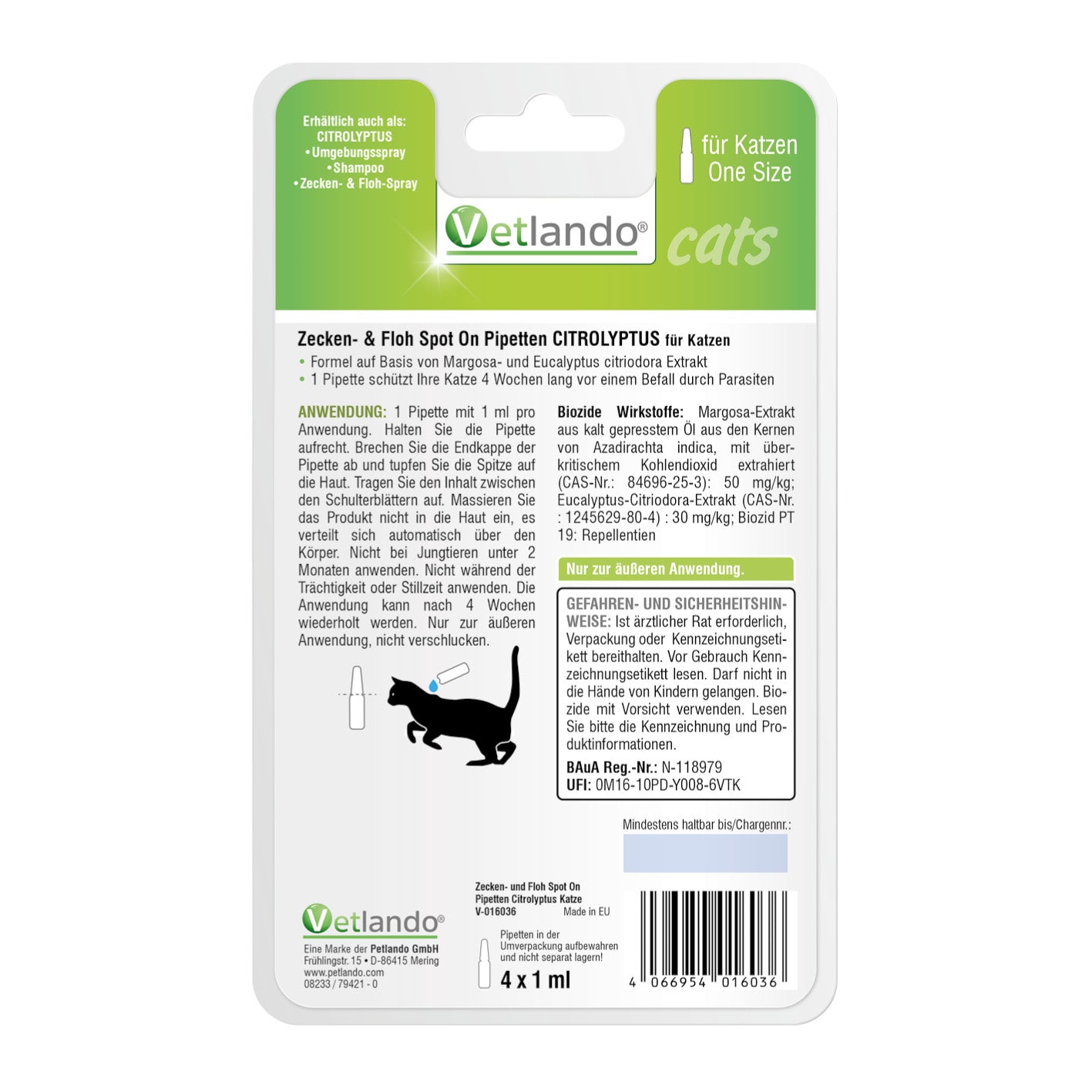Vetlando-Citrolyptus-Zecken-Floh-Spot-On-Pipetten-Katze-Rückseite