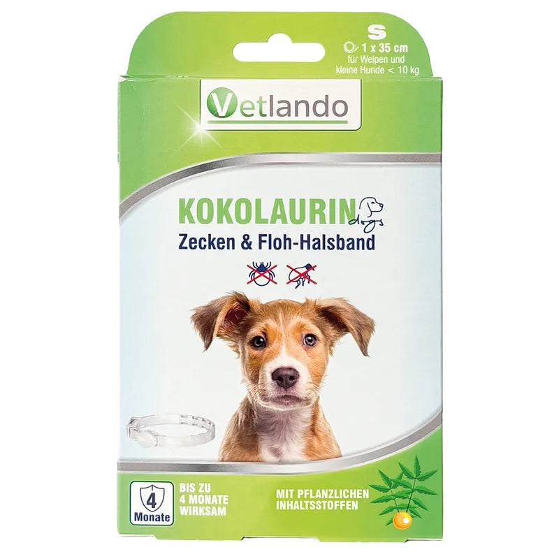 Vetlando-Kokolaurin-Zecken-Floh-Halsband-Hunde-S
