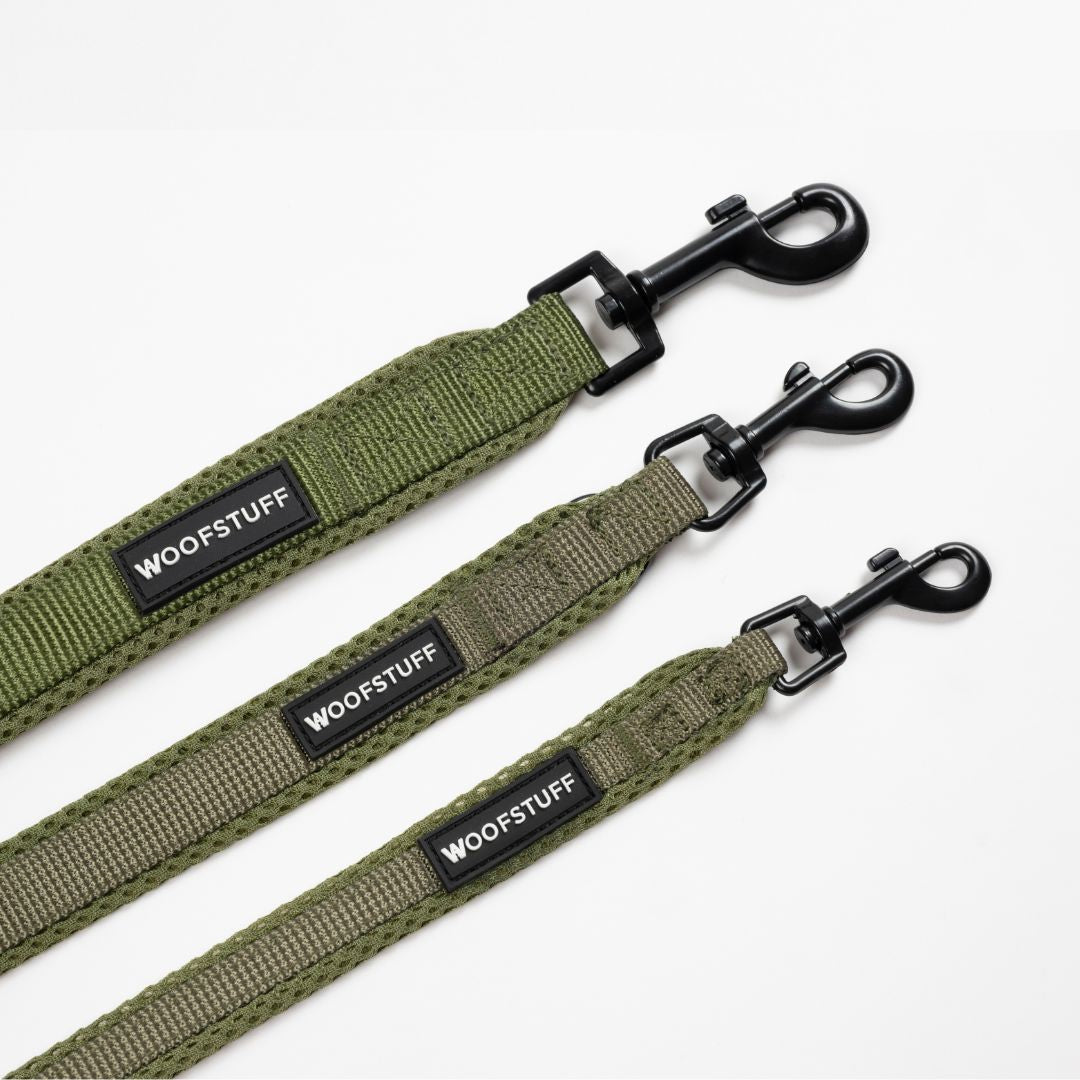 Woofstuff-Hundeleine-Nova-Olive-Karabiner