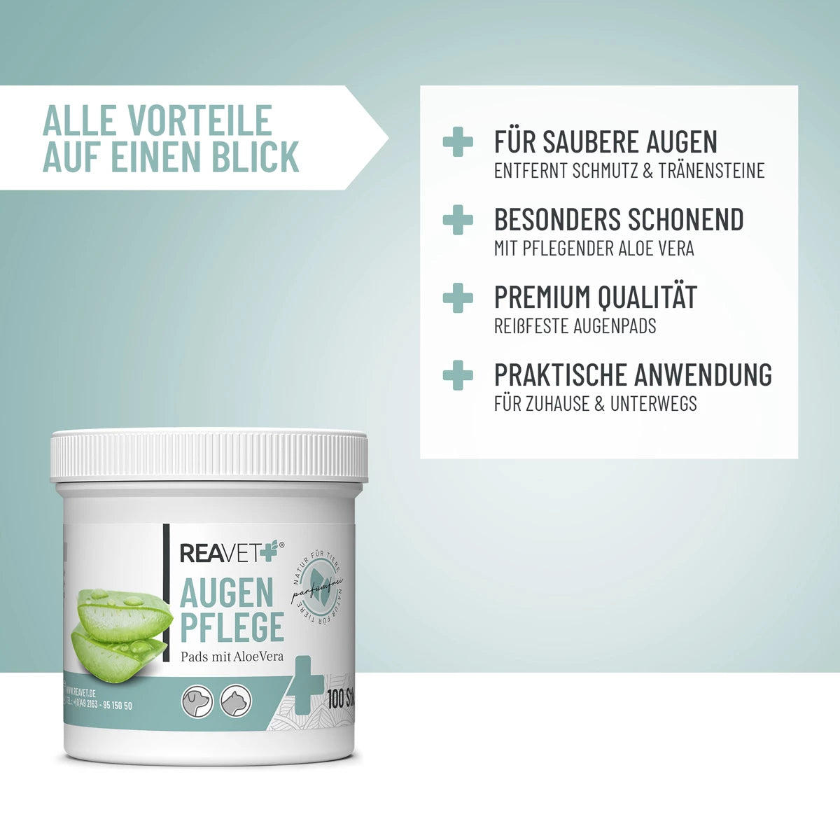 ReaVet-Augenpflege-Pads-mit-Aloe-Vera-Wirkung