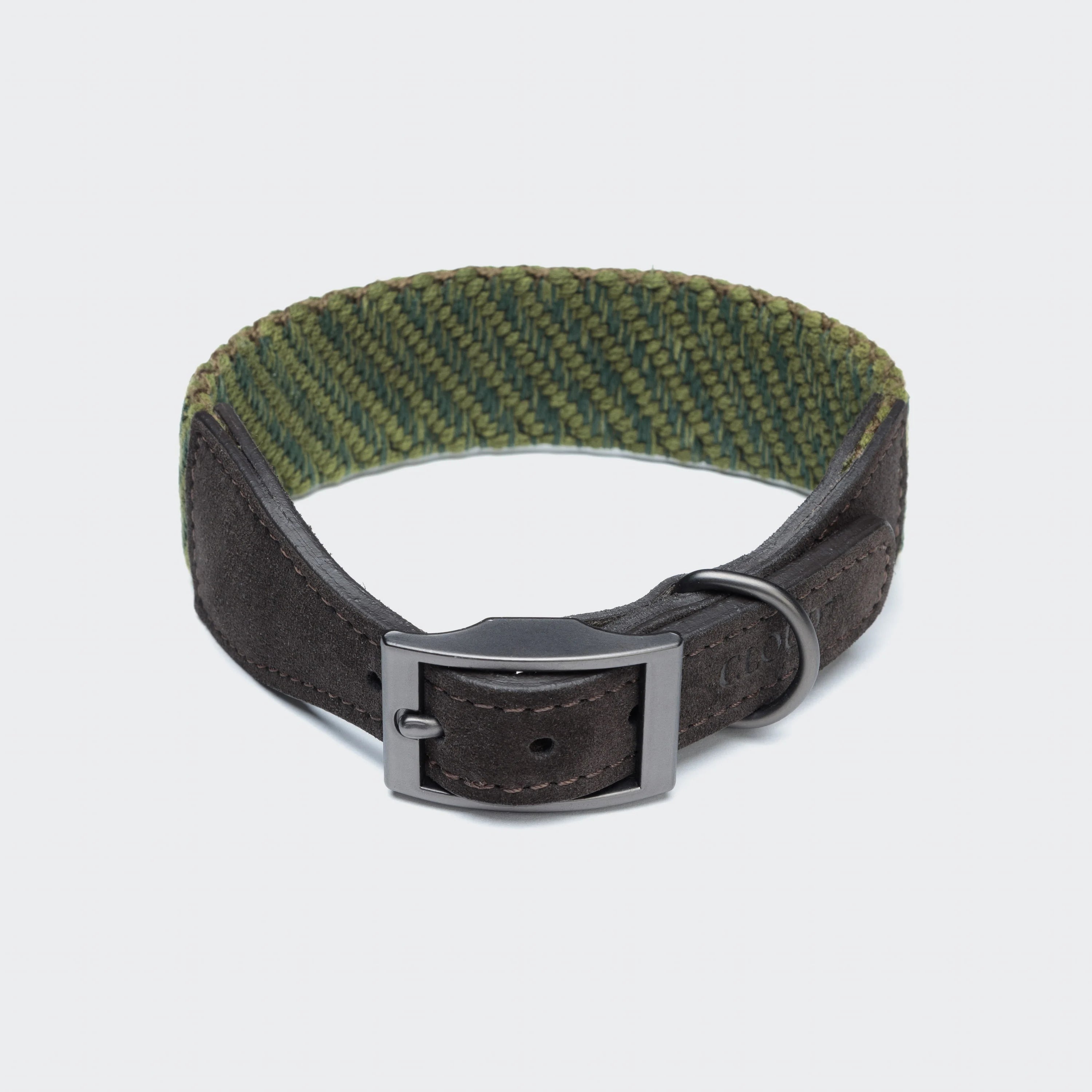 Cloud7-Hundehalsband-Grunewald-Green-Coffee