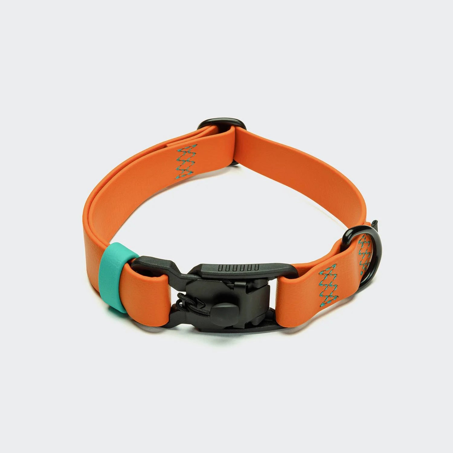 Cloud7-Hundehalsband-BioThane-Ipanema-Orange-Aqua