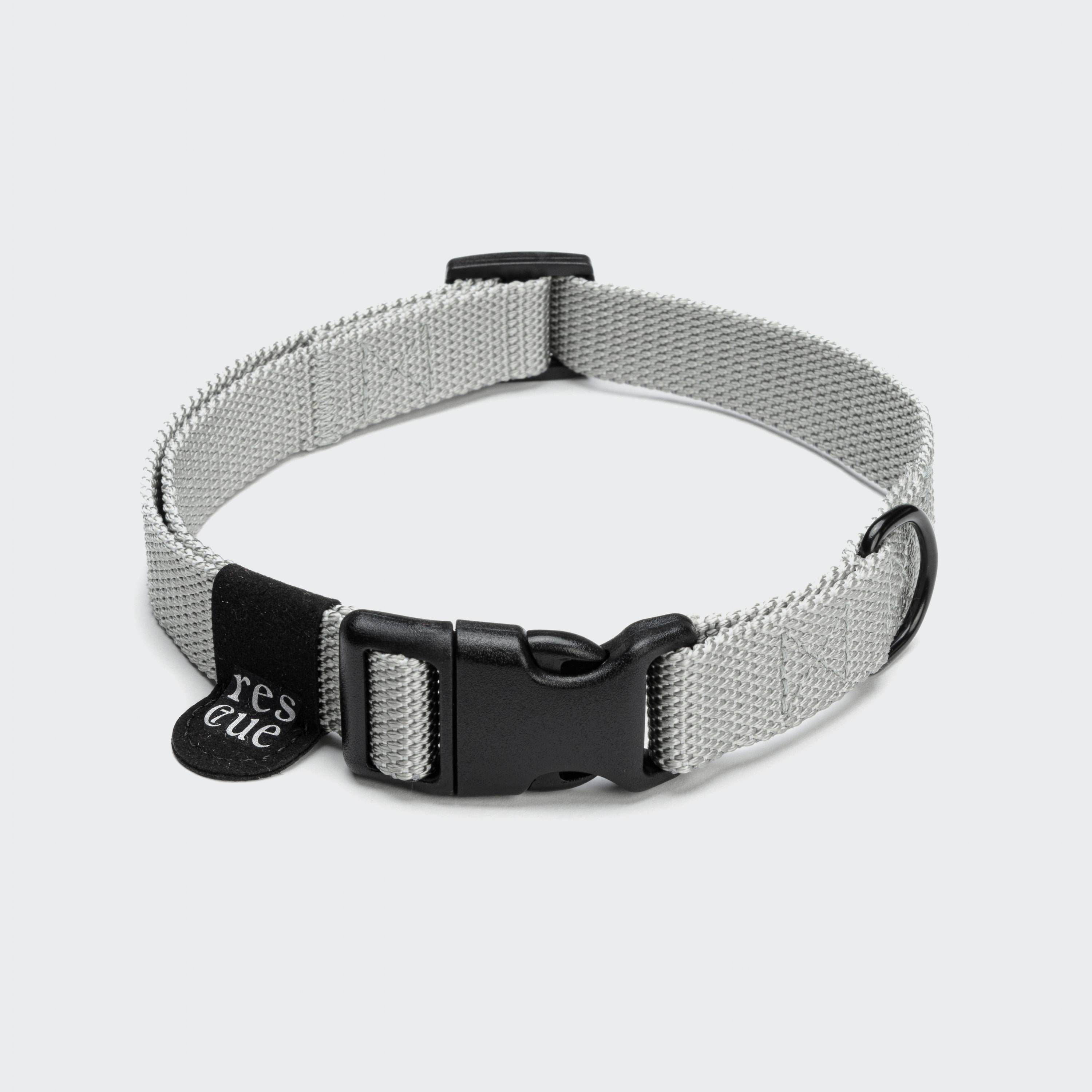 Cloud7-Hundehalsband-Nylon-Resc7ue-Silber