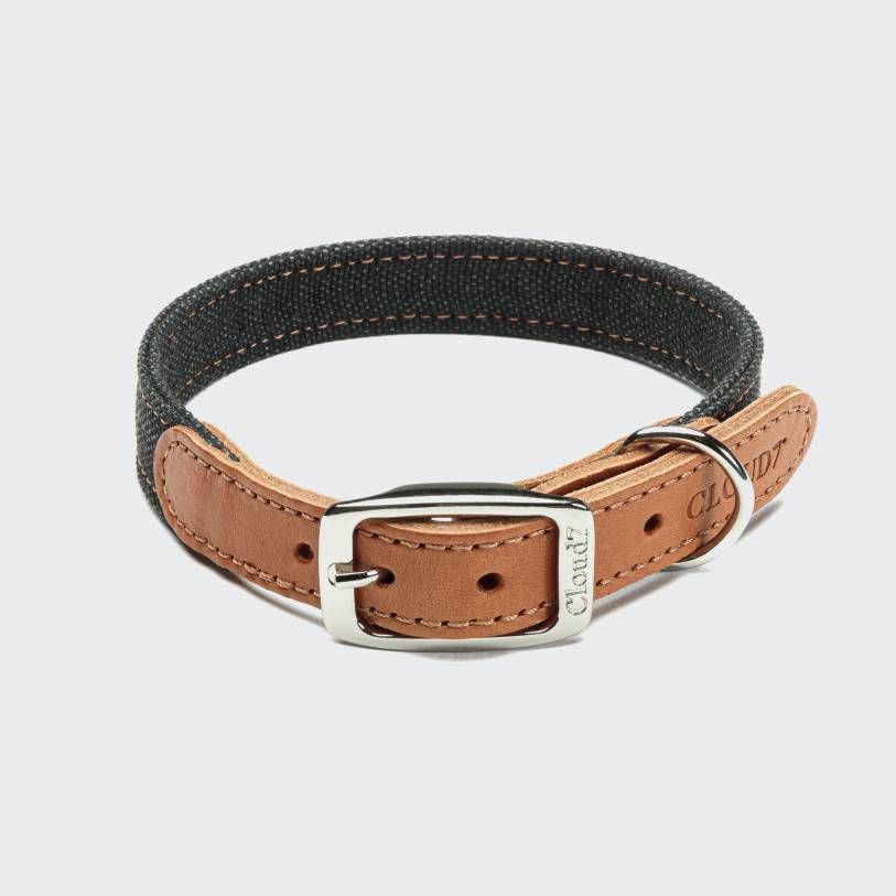 Cloud7-Hundehalsband-Tivoli-Black-Cognac