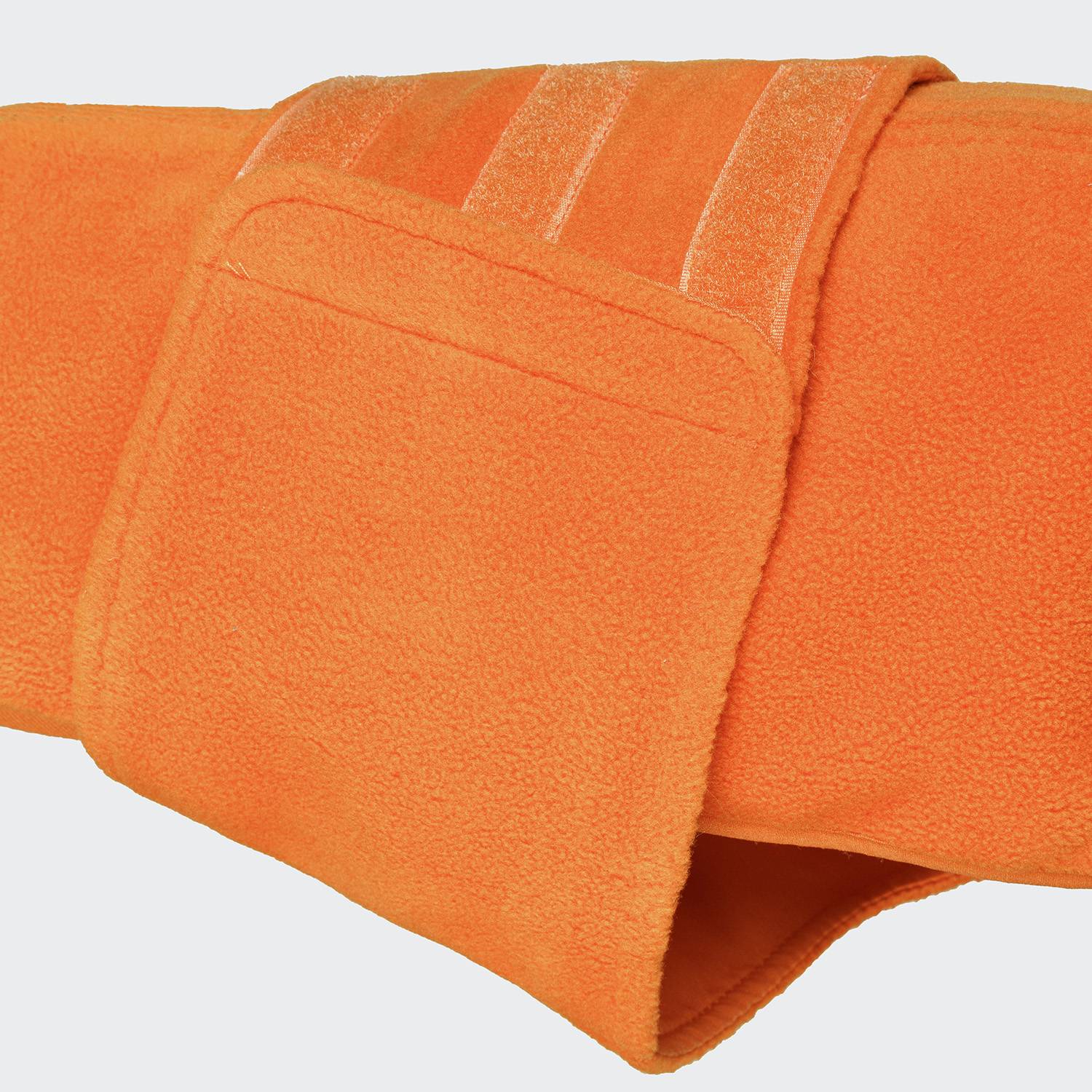 Cloud7-Hundepullover-Dackel-Fleece-Derby-Orange-Verschluss