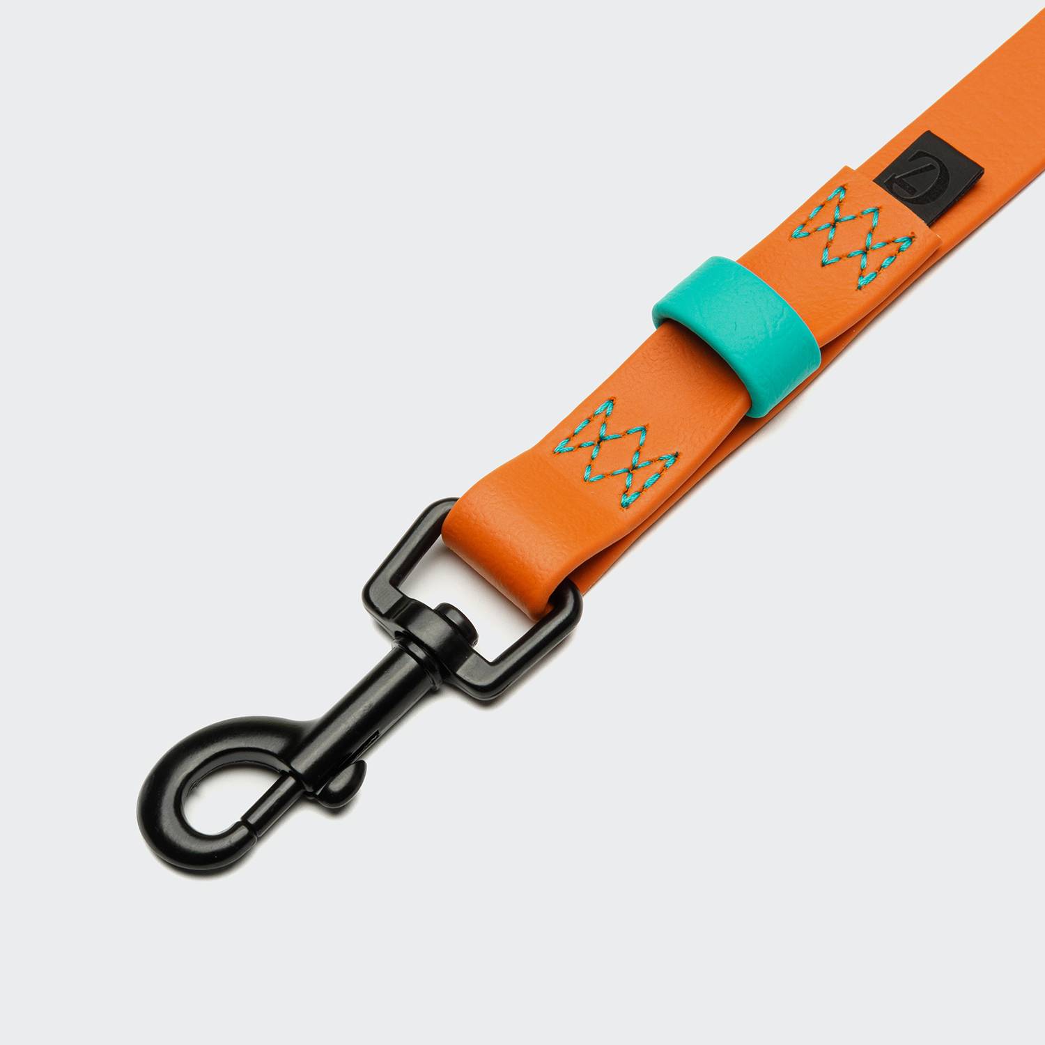 Cloud7-Schleppleine-BioThane-Ipanema-Orange-Aqua-Karabiner-M