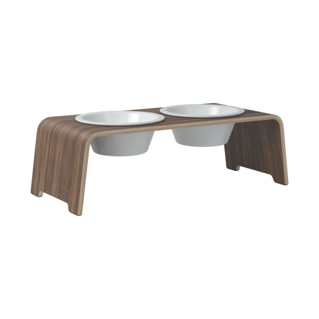 dogBar-Napfständer-Nussbaum-Porzellan-M
