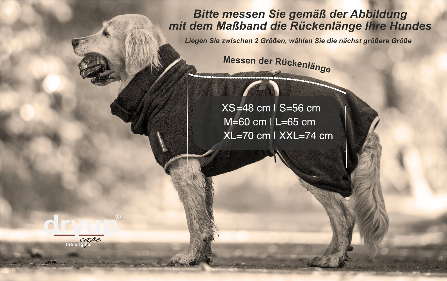 Dryup Cape Hundebademantel Anthrazit