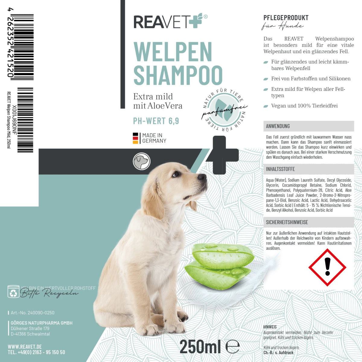 ReaVet-Welpenshampoo-Etikett