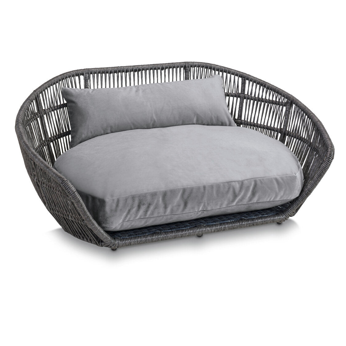 Laboni-Hundebett-Prado-Oxford-Grey-einzeln
