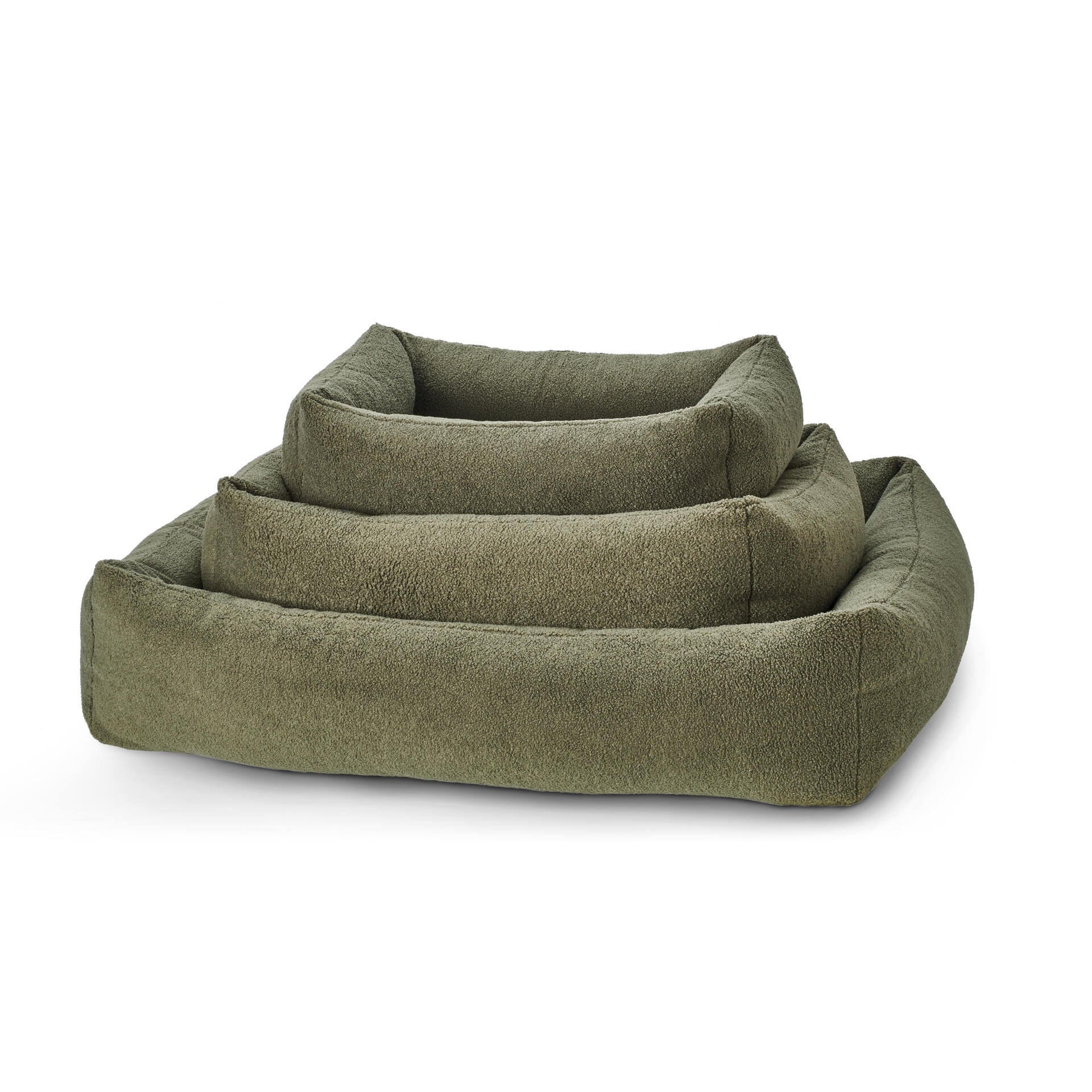 Laboni-Classic-Hundebett-Teddy-Green-alle-GrößenLaboni-Hundebett-Teddy-Boucle-Wolle-Green-Größen