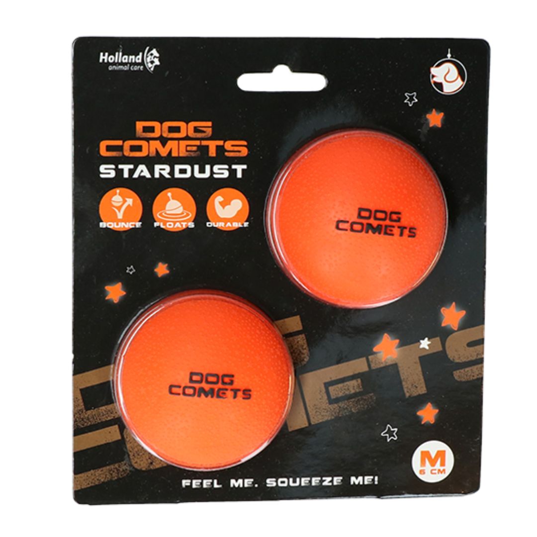 Hundespielzeug-Dog-Comets-Stardust-Ball-Orange-2er-Set