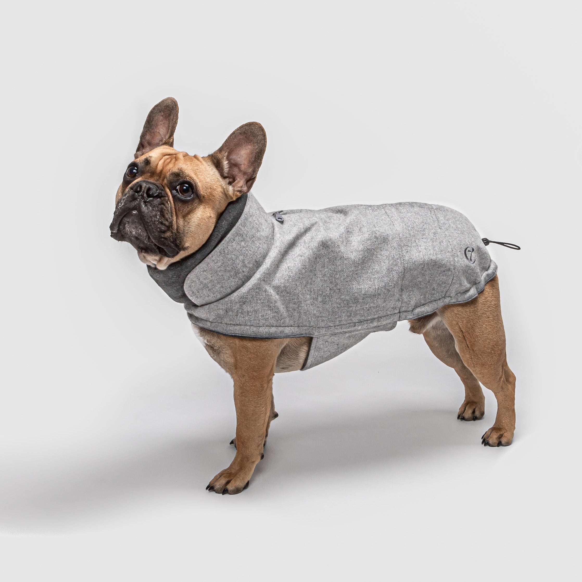 Hundemantel Brooklyn FR. BULLDOGGE Flanell Grey