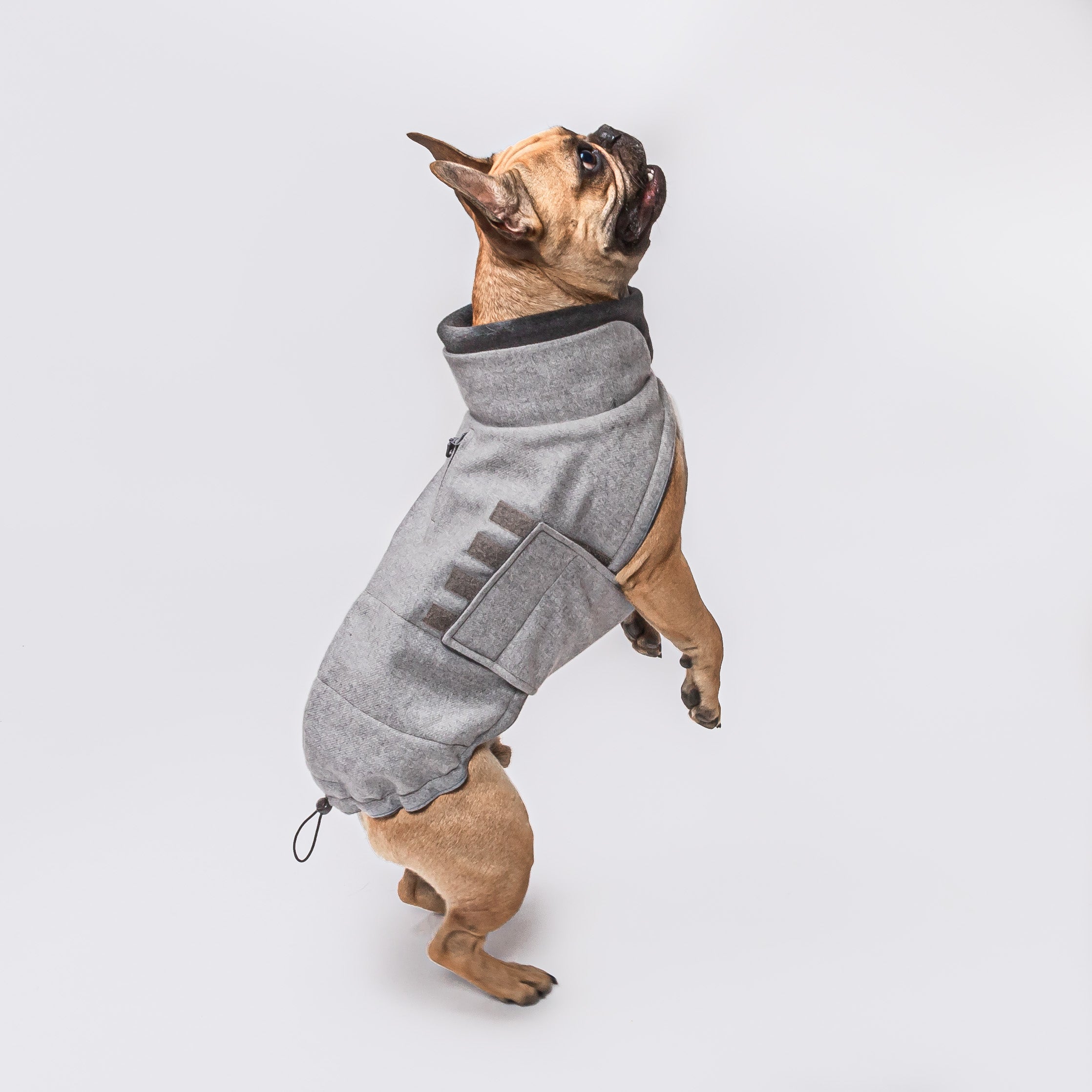 Hundemantel Brooklyn FR. BULLDOGGE Flanell Grey