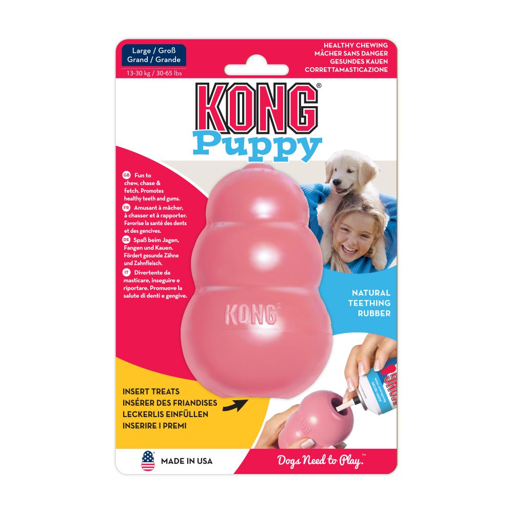 Kong-Puppy-Welpenspielzeug-Rosa-Hellblau-Verpackung