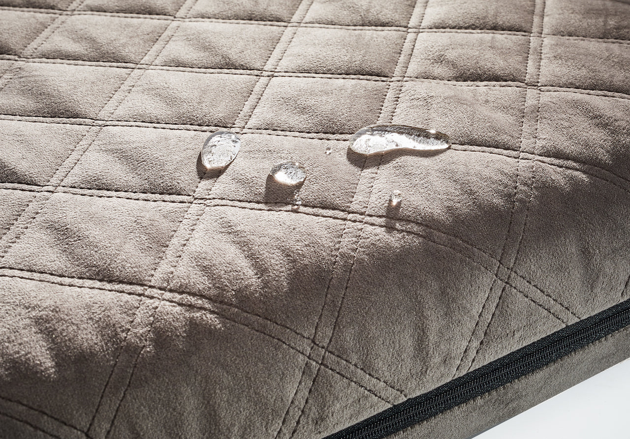 Laboni-Classic-Hundebett-Oxford-Grey-Orthopädische-Matratze-Bezug
