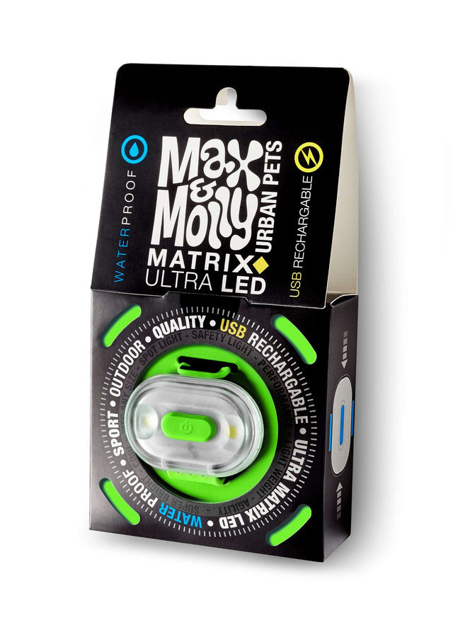 Maxundmolly-Max&Molly-MATRIX ULTRA LED LICHT FÜR DAS HUNDEHALSBAND GRÜN