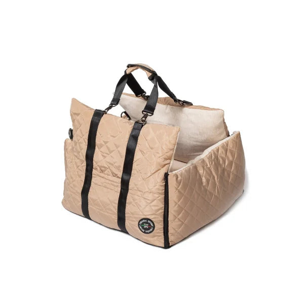 Chiara-Hundeautositz-Hundetragetasche-Luxury-Beige