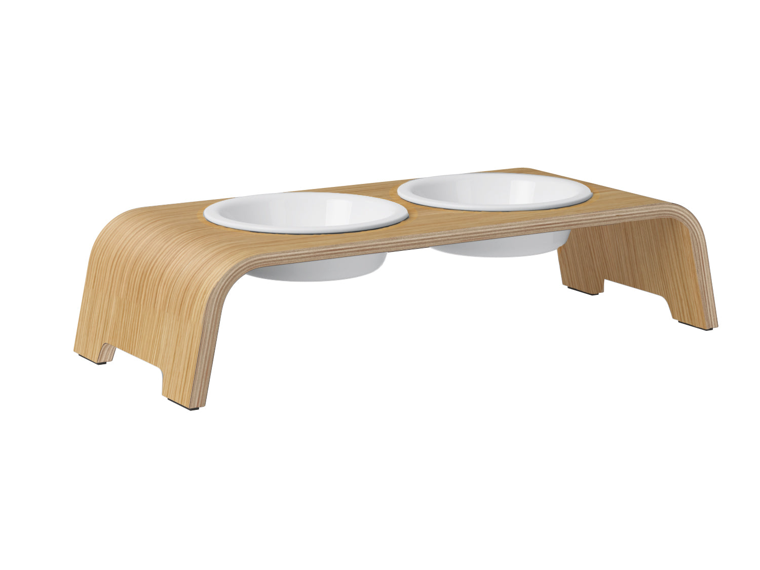 dogBar-Napfständer-Eiche-hell-Porzellan-Small-Large
