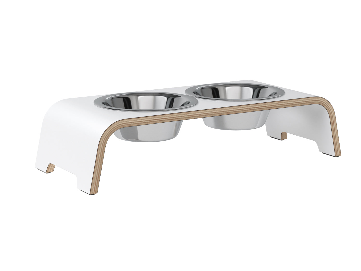 dogBar-Napfständer-Weiß-Edelstahl-Small-Large