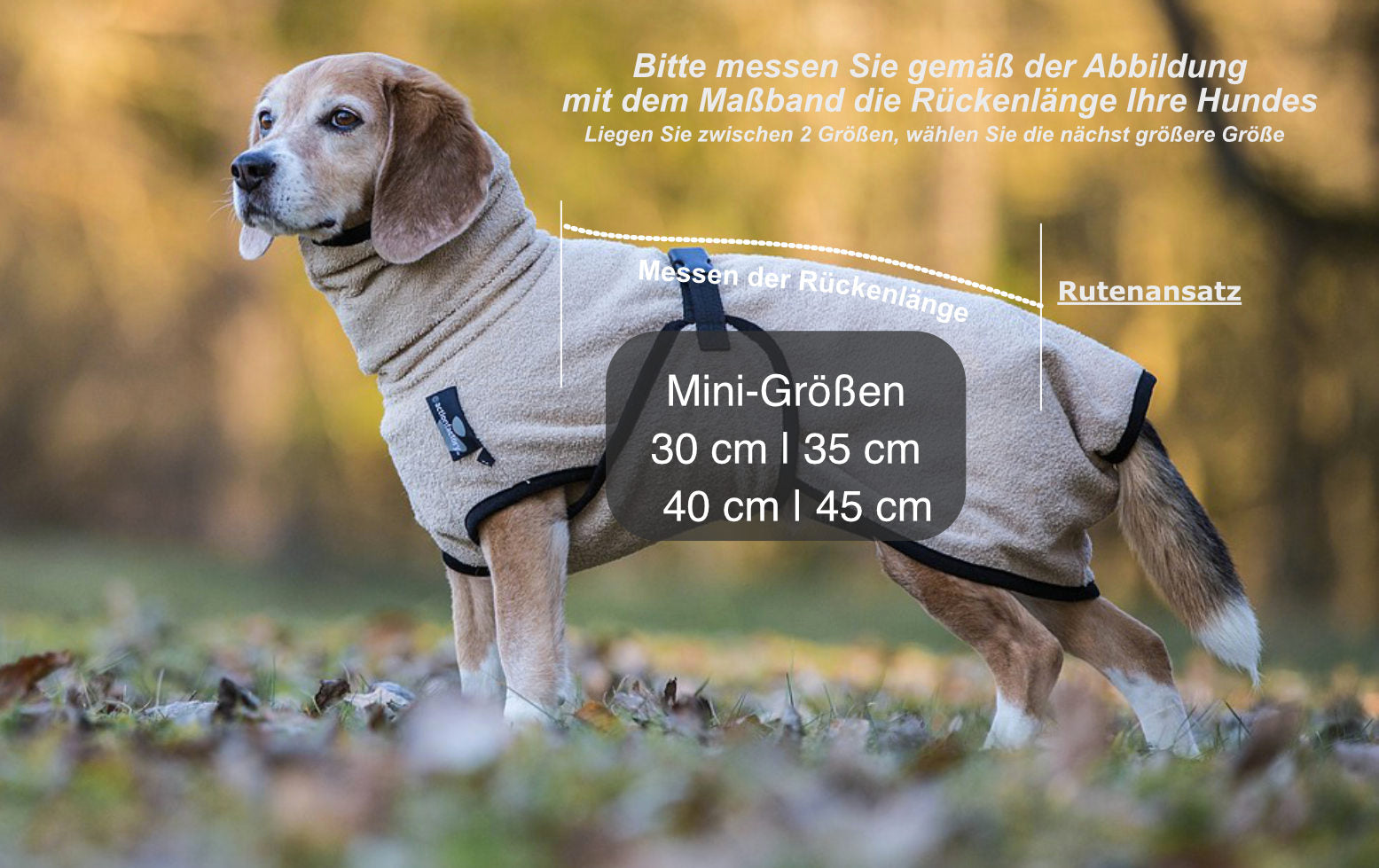 Hundebademantel-Dryup-Cape-Mini-Sand-Größentabelle